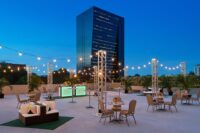 Hilton Atlanta Events Upper Courtyard Pavilion Evening